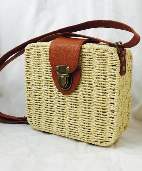 カゴバッグ ショルダーバッグ レディース 斜めがけ 大人 ストローバッグ 夏 リゾート ミニミニストア Miniministore Magaseek