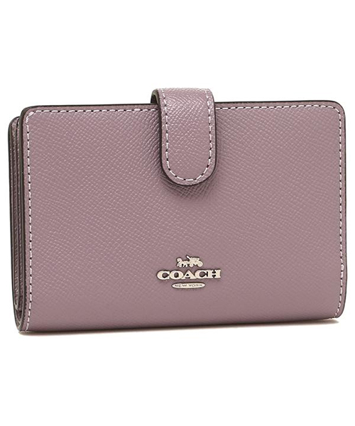 COACH コーチ　折財布　パープル　新品　アウトレット