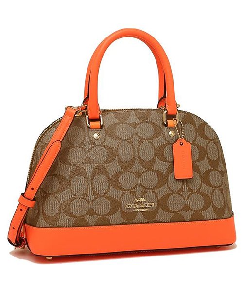 COACH(コーチ)/コーチ ハンドバッグ ショルダーバッグ アウトレット レディース COACH F27583 IMO6F カーキ オレンジ/オレンジ