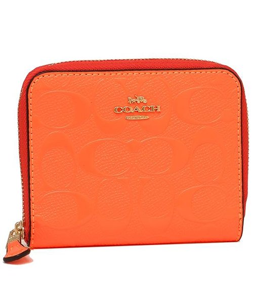 COACH(コーチ)/コーチ 折財布 アウトレット レディース COACH F38709 IMBCD オレンジ/オレンジ