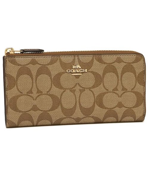 コーチ 長財布 アウトレット レディース Coach F Ime74 カーキ ブラウン コーチ Coach Magaseek