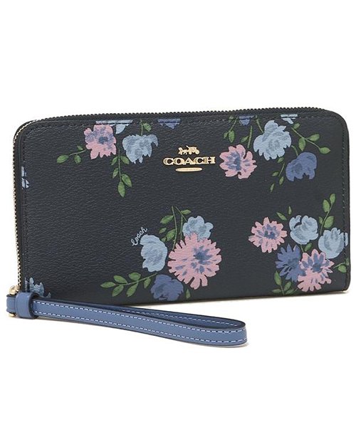 COACH(コーチ)/コーチ 長財布 アウトレット レディース COACH F73008 IMNAY ネイビー マルチ/ネイビー