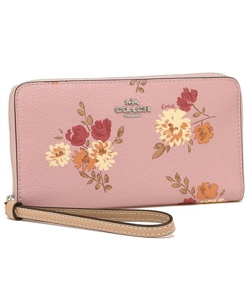 COACH(コーチ)/コーチ 長財布 アウトレット レディース COACH F73333 SVOU7 ピンクマルチ/ピンクマルチ