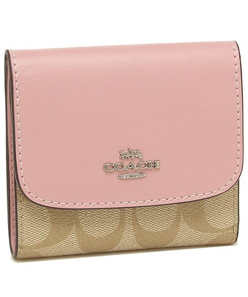 コーチ 折財布 アウトレット レディース Coach F875 Svosa ライトカーキ ピンク コーチ Coach Magaseek