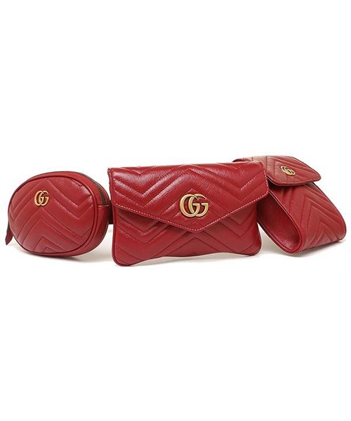 GUCCI(グッチ)/グッチ ウエストバッグ レディース GUCCI 524597 0OLAT 6438 レッド/レッド