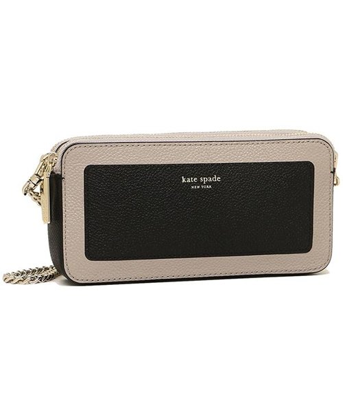 kate spade new york(ケイトスペードニューヨーク)/ケイトスペード ショルダー長財布 レディース KATE SPADE PWRU7132 106 ブラックマルチ/ベージュ/ブラック