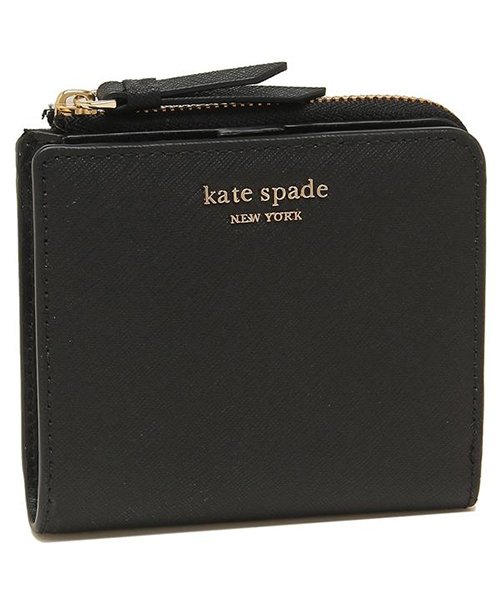 kate spade new york(ケイトスペードニューヨーク)/ケイトスペード 折財布 アウトレット レディース KATE SPADE WLRU5431 001 ブラック/ブラック
