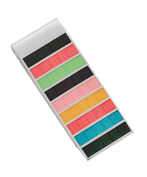 ポールスミス マネークリップ マルチカラー シルバー メンズ PAUL SMITH M1AMONE MFINER 92 Brandol &frasl; Paul Smith ポールスミス マネークリップ シルバー×マルチ