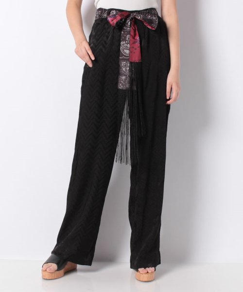 Desigual(デシグアル)/WOMAN WOVEN LONG TROUSERS/ブラック系