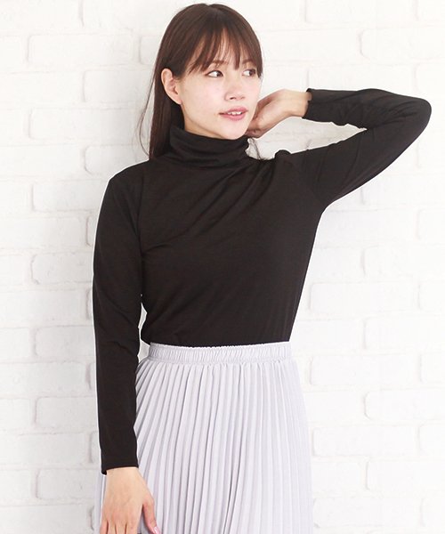 セール タートルネックトップス レディース 可愛い トップス シンプル とっくり 無地 タイト 微起毛 S S Ra 2133 アフェリーチェ Afelice Magaseek
