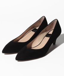 LANVINCOLLECTION(SHOES)(ランバンコレクション（シューズ）)/ポインテッドトゥプレーンパンプス/ブラック　スエード