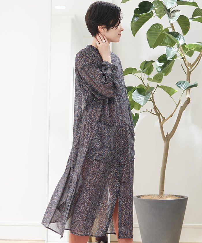 セール ポリエステルフラワープリント クルーネックワンピース Tomorrowland Tomorrowland Magaseek