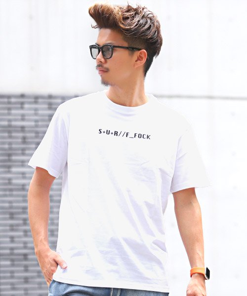 セール サーフイラストバックプリント半袖tシャツ Tシャツ メンズ 半袖 プリント イラスト ラグスタイル Luxstyle Magaseek