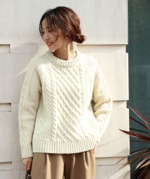 coen(coen)/【ムック本掲載】アランケーブルニット ( フィッシャーマンニット )/OFFWHITE