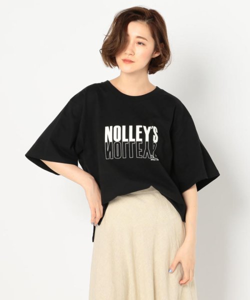 NOLLEY’S(ノーリーズ)/NOLLEY'SロゴビッグTシャツ/ブラック