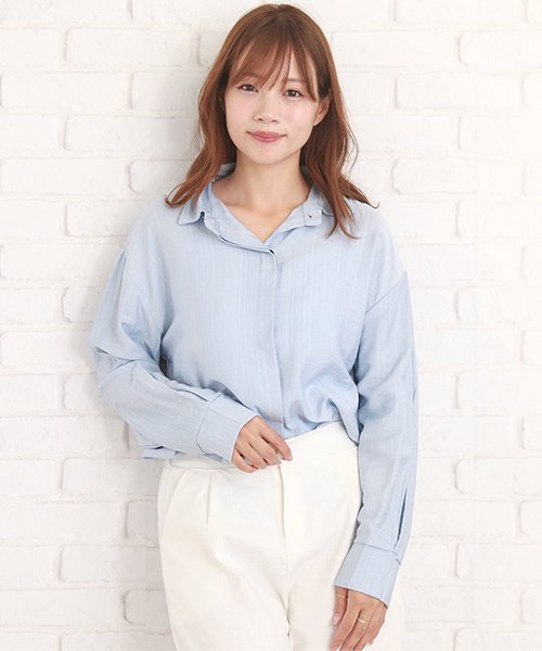 シンプル長袖シャツ フォーマル ビジネス 長袖 レディース シンプル カジュアル S S Vl 5399 アミュレット Amulet Magaseek