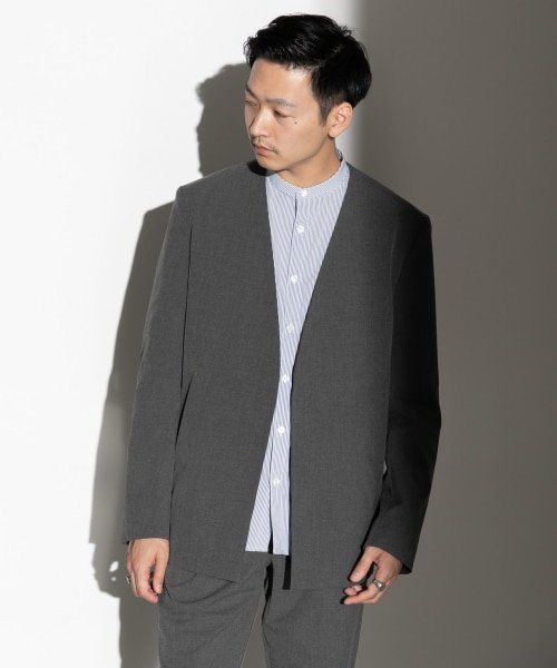 Carremanノーカラージャケット センスオブプレイス バイ アーバンリサーチ Sense Of Place By Urban Research Magaseek