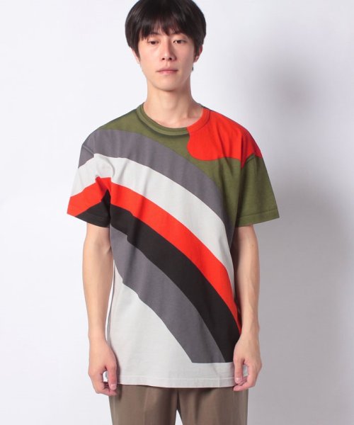 BENETTON (mens)(ベネトン（メンズ）)/デザイン総柄Tシャツ・カットソーJCC/グレー