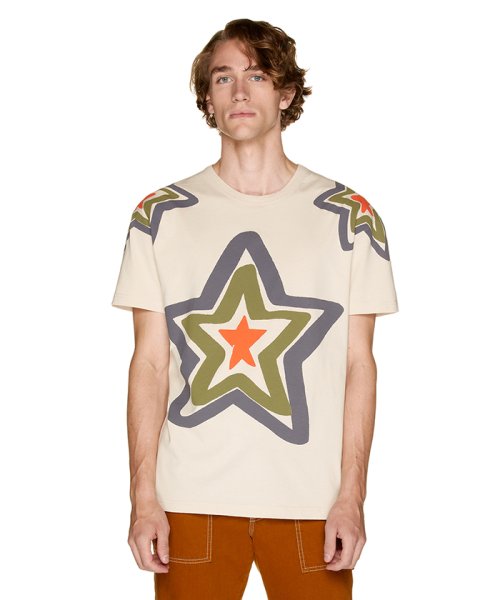 BENETTON (mens)(ベネトン（メンズ）)/デザイン総柄Tシャツ・カットソーJCC/カーキ