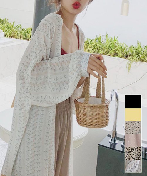 セール カーディガン 薄手 レディース 春夏 シフォン ロング ガウン 長袖カーディガン ミニミニストア Miniministore Magaseek