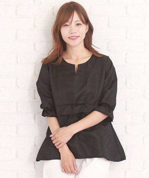 紐つきチュニック レディース シンプル 春 夏 半袖 可愛い 韓国 S S Vl 5392 アミュレット Amulet Magaseek