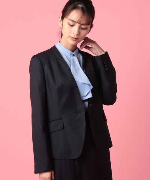 セール】【セットアップ対応商品】ロロピアーナノーカラージャケット  