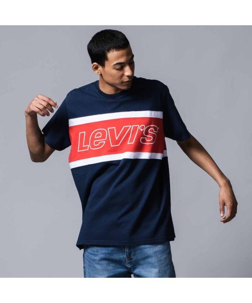 Levi's(リーバイス)/カラーブロックTシャツ JERSEY COLORBLOCK DRESS BLUES/ WHITE/MULTI-COLOR