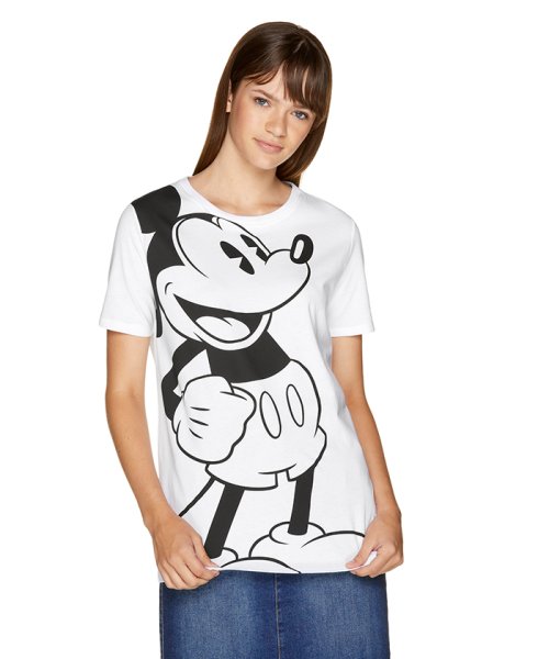 セール Disney ディズニー コラボ ミッキーマウス半袖tシャツ カットソー ベネトン レディース Benetton Women Magaseek