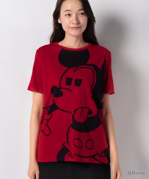 BENETTON (women)(ベネトン（レディース）)/【Disney（ディズニー）コラボ】ミッキーマウス半袖Tシャツ・カットソー/レッド
