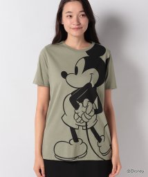 BENETTON (women)(ベネトン（レディース）)/【Disney（ディズニー）コラボ】ミッキーマウス半袖Tシャツ・カットソー/カーキ