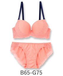 fran de lingerie(フランデランジェリー)/Nudy Basic －fill－ ヌーディーベーシックフィル ブラ＆ショーツセット B65－G75カップ/ピンク系1