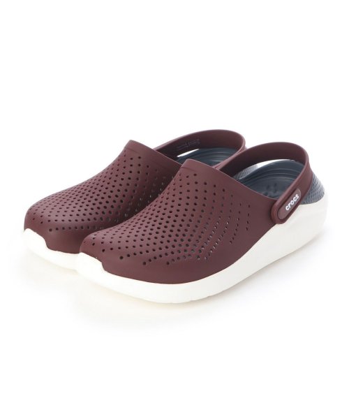 セール クロックス Crocs レディース クロッグサンダル Literide Clog Burgundy White 4592 616 クロックス Crocs Magaseek