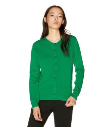 BENETTON (women)(ベネトン（レディース）)/バージンウールラウンドネックカーディガン/ダークグリーン