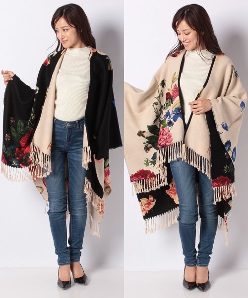 Desigual(デシグアル)/ACCESSORIES WOVEN PONCHOS/ホワイト系