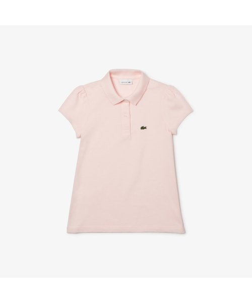 LACOSTE KIDS(ラコステ　キッズ)/GIRLS スカラップカラー ミニピケポロシャツ/ベビーピンク