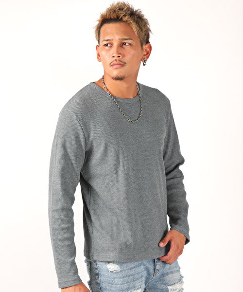セール 15 Off ワッフル長袖tシャツ ロンt メンズ 長袖 Tシャツ ワッフル ラグスタイル Luxstyle Magaseek