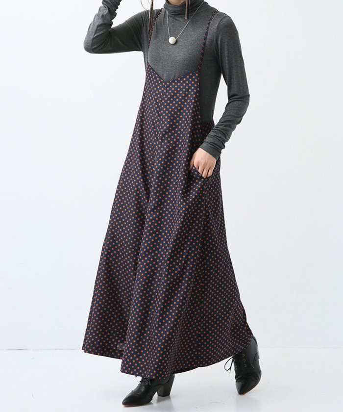 N Or柄フレアキャミサロペット 502546283 オシャレウォーカー