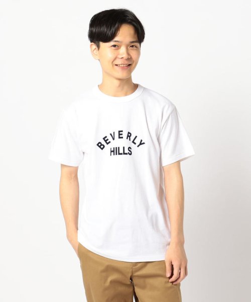 FREDYMAC(フレディマック)/BEVERLY HILLS　レタードTシャツ/ホワイト