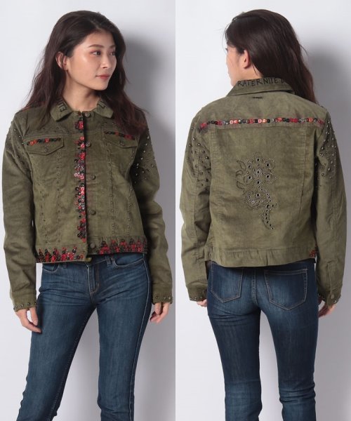 Desigual(デシグアル)/WOMAN WOVEN JACKET/グリーン系