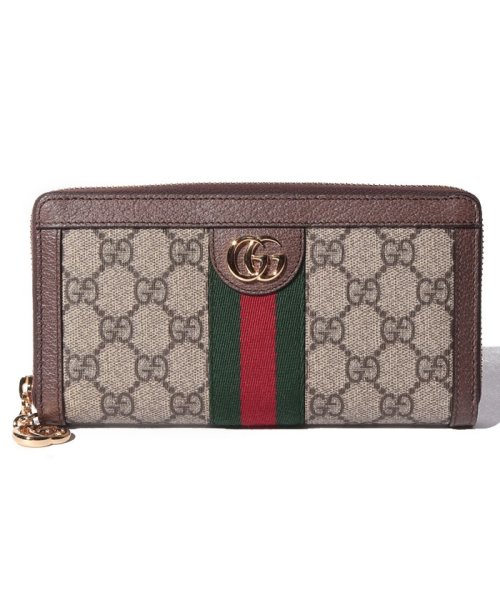 GUCCI(グッチ)/【GUCCI】ラウンドジップ長財布 / OPHIDIA 【B.EB/N.ACERO/VRV】/ベージュ