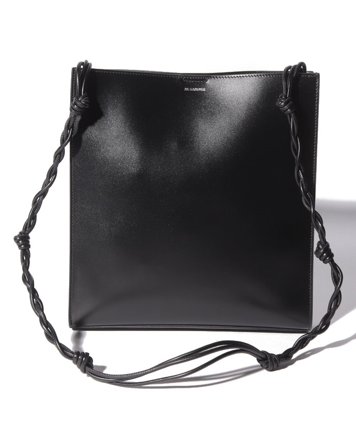 JIL SANDER ジルサンダー ショルダーバッグ　黒ヨコ約14cm