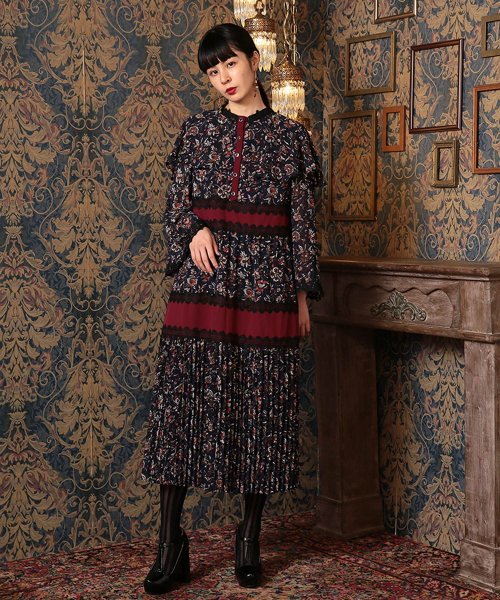 ヴィンテージレースプリーツワンピース オシャレウォーカー Osharewalker Magaseek