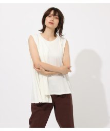 AZUL by moussy(アズールバイマウジー)/Asymmetry drape cut tops/O/WHT1