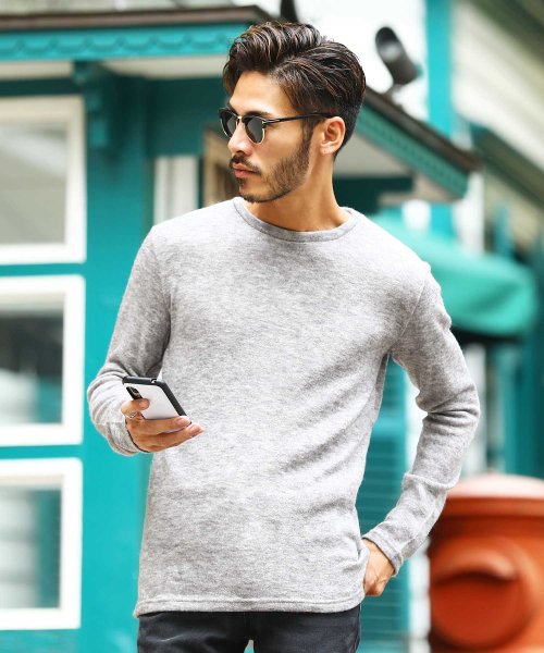 セール マルチネックソフトタッチニットソー ニット セーター メンズ メンズニット Uネック Vネック タートルネック ジギーズショップ Jiggys Shop Magaseek