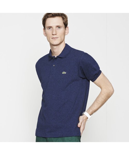 LACOSTE Mens(ラコステ　メンズ)/『L1264』定番半袖ポロシャツ（杢糸）/ダークブルー