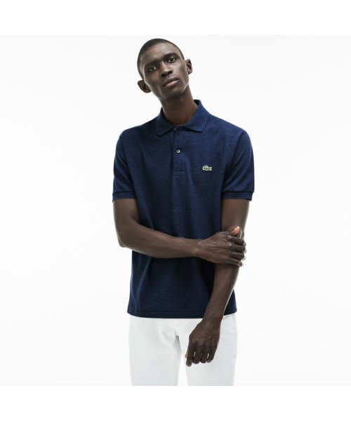 LACOSTE Mens(ラコステ　メンズ)/『L1264』定番半袖ポロシャツ（杢糸）/ネイビー