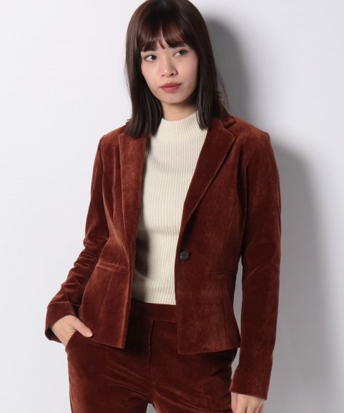 セール セットアップ対応 ストレッチコーデュロイ ジャケット ラピーヌ ブルー Lapine Bleue Magaseek