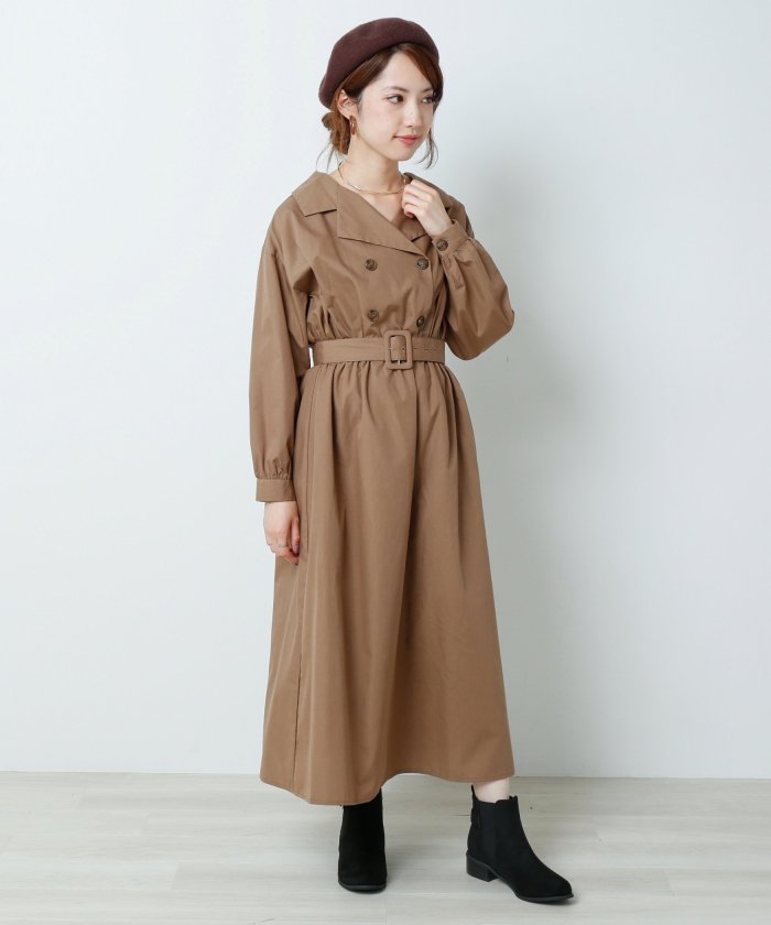 セール トレンチ風ワンピース フレームスレイカズン Framesraycassin Magaseek