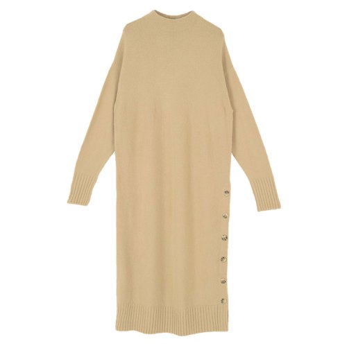 セール ボトルネックサイドボタンニットワンピース ティティベイト Titivate Magaseek