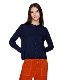 BENETTON (women)(ベネトン（レディース）)/クルーネックカーディガン/ネイビー